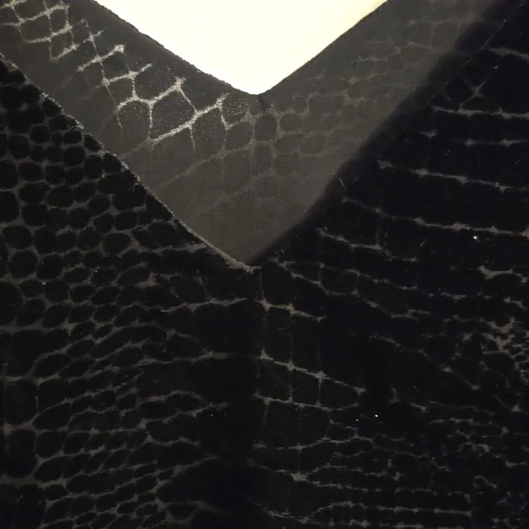 FRAME Cami Tank Top Women's Medium Black Straps Velvet Burnout Croc Witchy - Picture 8 of 11